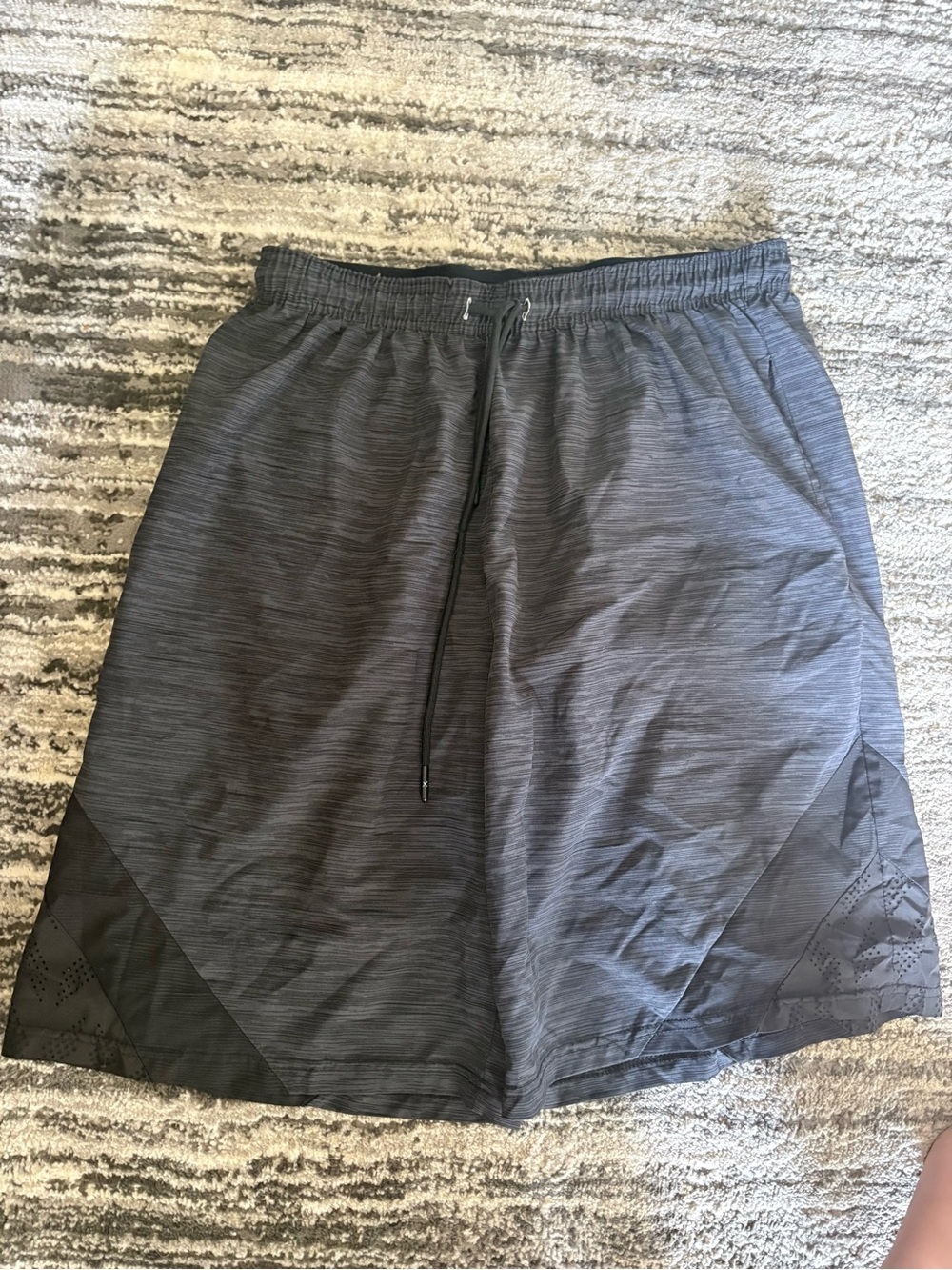 Game Time Men's Charcoal Athletic Drawstring Shorts